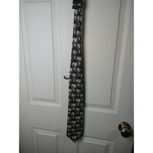 looney tunes tasmanian devil Grey Yellow Lined Tie 60"